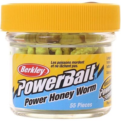 Berkley Berkley PowerBait Honey Worms Hot Yellow - Appât de Pêche - Publicité Berkley Berkley PowerBait Honey Worms Hot Yellow - Appât de Pêche - Publicité