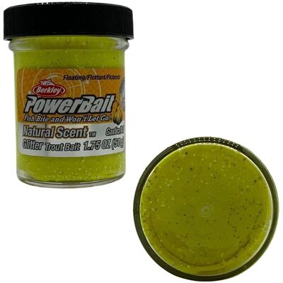 Berkley Powerbait Garlic Glitter Sunshine Yellow - Fiskemad Berkley Powerbait Garlic Glitter Sunshine Yellow - Fiskemad