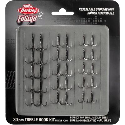 Kit de hameçons triples petits Berkley Fusion19 - 30 pièces - Hameçons de pêche Kit de hameçons triples petits Berkley Fusion19 - 30 pièces - Hameçons de pêche
