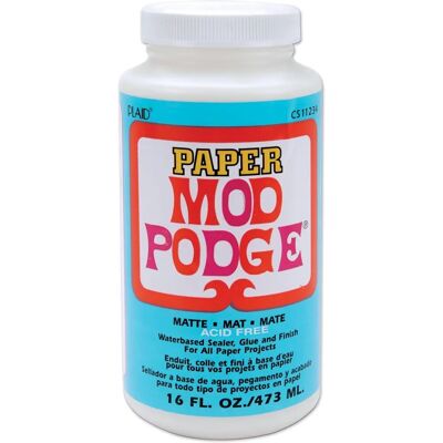 Mod Podge Carta - Opaco 16 oz - Colla per bricolage Mod Podge Carta - Opaco 16 oz - Colla per bricolage