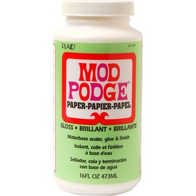 Mod Podge 16 oz - Finitura lucida per carta - Trasparente, senza acidi, asciugatura rapida Mod Podge 16 oz - Finitura lucida per carta - Trasparente, senza acidi, asciugatura rapida