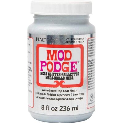 Mod Podge Mega Glitter Silver - Craft Glue & Glitter Mod Podge Mega Glitter Silver - Craft Glue & Glitter