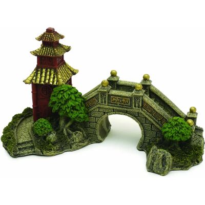 Blue Ribbon Waterdecoraties - Japanse tuinbrug - 15x8x8cm Blue Ribbon Waterdecoraties - Japanse tuinbrug - 15x8x8cm