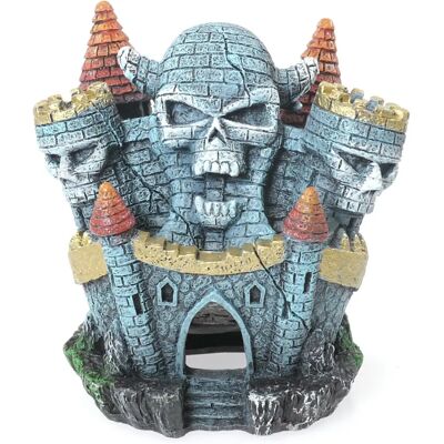 Décoration d'aquarium Château tête de mort sinistre - Blue Ribbon - Publicité Décoration d'aquarium Château tête de mort sinistre - Blue Ribbon - Publicité