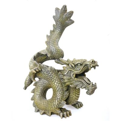 Blue Ribbon Aquatic Ornaments - Aged Golden Dragon - XL - Aquatic Ornament Blue Ribbon Aquatic Ornaments - Aged Golden Dragon - XL - Aquatic Ornament