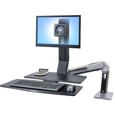 Ergotron WorkFit-A - Supporto da scrivania regolabile seduto/in piedi - Nero Ergotron WorkFit-A - Supporto da scrivania regolabile seduto/in piedi - Nero