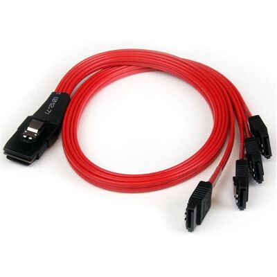 StarTech.com SAS8087S4R50 Serial Attached SCSI Kabel - 0,5m Schwarz, Rot StarTech.com SAS8087S4R50 Serial Attached SCSI Kabel - 0,5m Schwarz, Rot