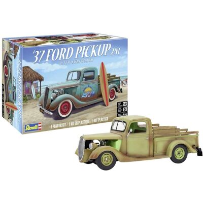 Revell 1937 Ford Pickup Kit - Planche de surf, 1:25 - Publicité Revell 1937 Ford Pickup Kit - Planche de surf, 1:25 - Publicité