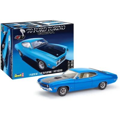 Revell Ford Torino Cobra Modelbil - Skala 1:25, 128 dele Revell Ford Torino Cobra Modelbil - Skala 1:25, 128 dele