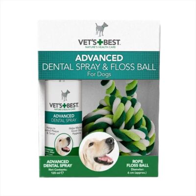 Vet's Best Naturlig Hundetannspray - 120ml med Tauleketøy Vet's Best Naturlig Hundetannspray - 120ml med Tauleketøy