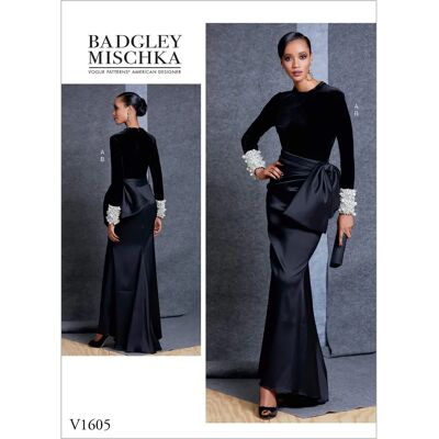 Vogue Pattern 1605A5 Women Top and Long Train Skirt - Sizes 34-42 Vogue Pattern 1605A5 Women Top and Long Train Skirt - Sizes 34-42