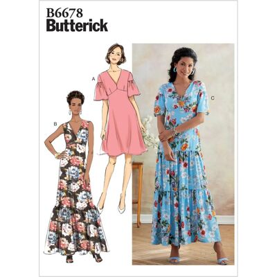 Butterick B6678 Pattern - Dressmaking Instructions - Sewing Pattern Butterick B6678 Pattern - Dressmaking Instructions - Sewing Pattern