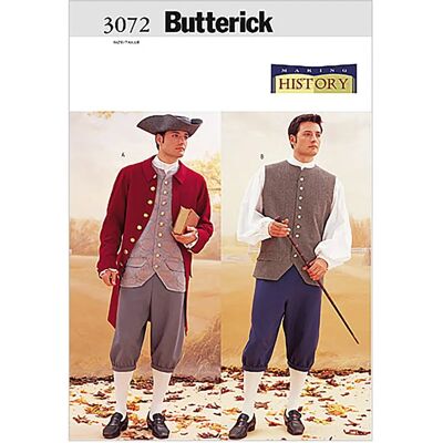 Butterick Model 3072 Historical XVIII Costume Pattern Butterick Model 3072 Historical XVIII Costume Pattern