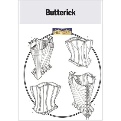 Butterick Modèle 4254 - Corset - Baleines réglables et options de doublure. Publicité Butterick Modèle 4254 - Corset - Baleines réglables et options de doublure. Publicité