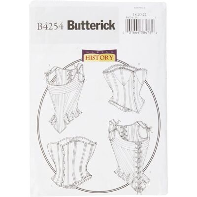 Patron de Corsets Butterick - Réglable avec Baleines - Publicité Patron de Corsets Butterick - Réglable avec Baleines - Publicité