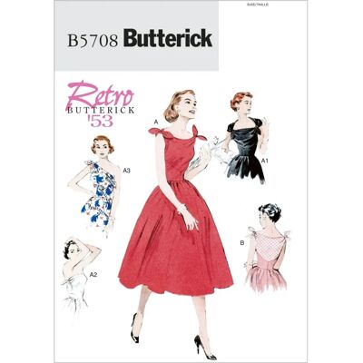 Butterick Model 5708 - Dress Pattern for Sizes 42-50 Butterick Model 5708 - Dress Pattern for Sizes 42-50