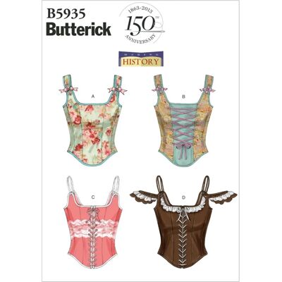 Modello Butterick B5935 - Corpetto per donne - Bianco Modello Butterick B5935 - Corpetto per donne - Bianco