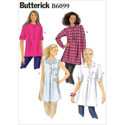 Butterick 6099 ZZ Sizes Large 16-18, Extra-Large 20-22 - Misses Tunic Pattern Butterick 6099 ZZ Sizes Large 16-18, Extra-Large 20-22 - Misses Tunic Pattern