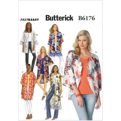 Butterick Yellow Kimono Pattern - Clothing Pattern Butterick Yellow Kimono Pattern - Clothing Pattern