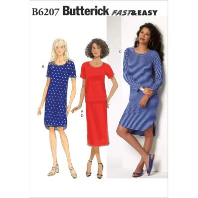 Butterick Pattern 6207 - Sewing Pattern for Dress and Skirt - Size 44-52 Butterick Pattern 6207 - Sewing Pattern for Dress and Skirt - Size 44-52