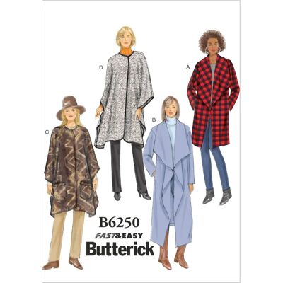 Butterick Schnittmuster 6250 - Damenmantel & Weste Butterick Schnittmuster 6250 - Damenmantel & Weste