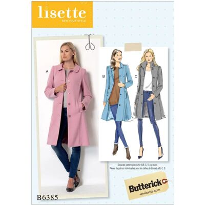 Modello di Cucito Butterick 6385A5 Multi-Taglia - Modello di Cucito Modello di Cucito Butterick 6385A5 Multi-Taglia - Modello di Cucito
