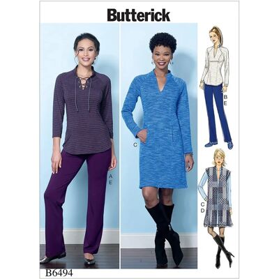 Modello di cucito multicolore Butterick 6494 - Modello di abbigliamento Modello di cucito multicolore Butterick 6494 - Modello di abbigliamento