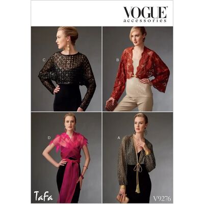 Vogue Modèle 9276 - Shrug et Capelet Réversibles - Patron de couture Vogue Modèle 9276 - Shrug et Capelet Réversibles - Patron de couture