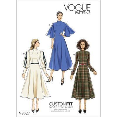 Vogue Women's Dress Sewing Pattern - Close-Fit - Vintage Style Vogue Women's Dress Sewing Pattern - Close-Fit - Vintage Style