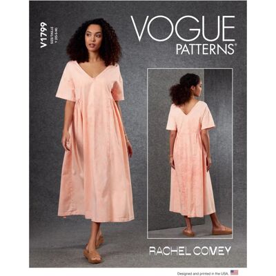 Modèle Vogue 1799ZZ Robe midi à encolure en V - Patron de couture Modèle Vogue 1799ZZ Robe midi à encolure en V - Patron de couture