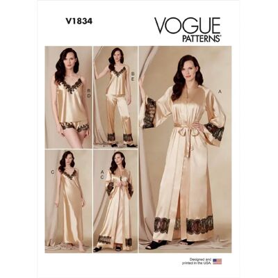 Vogue Misses' Sleepwear Pattern V1834 - Sleepwear Vogue Misses' Sleepwear Pattern V1834 - Sleepwear