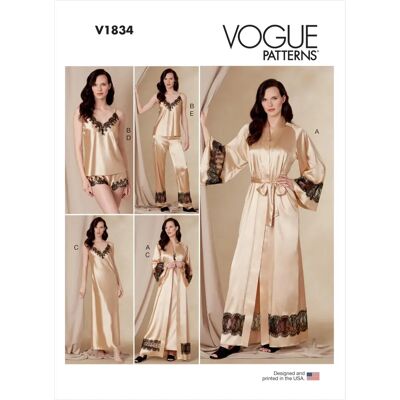 Vogue 1834 Women Sewing Pattern - Dress, Sleepwear Vogue 1834 Women Sewing Pattern - Dress, Sleepwear