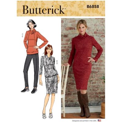 Butterick B6858 Misses' Dress, Tops & Trousers Sewing Pattern - Sewing Pattern Butterick B6858 Misses' Dress, Tops & Trousers Sewing Pattern - Sewing Pattern