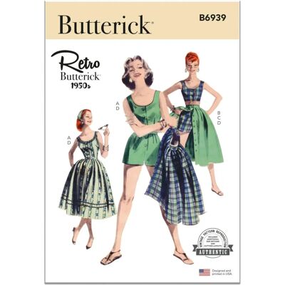 Butterick Pattern 6939 - Sewing Pattern for Dress, Robe & Belt Butterick Pattern 6939 - Sewing Pattern for Dress, Robe & Belt