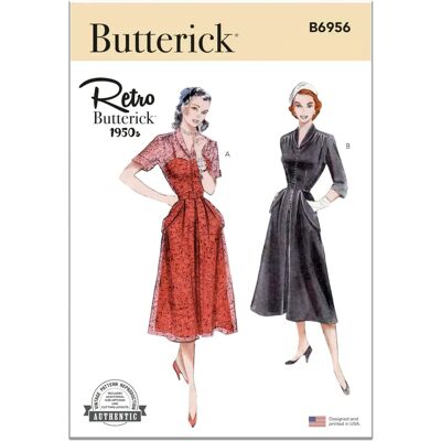 Butterick Model 6956 Vintage Dress Sewing Pattern - Sewing Pattern Butterick Model 6956 Vintage Dress Sewing Pattern - Sewing Pattern