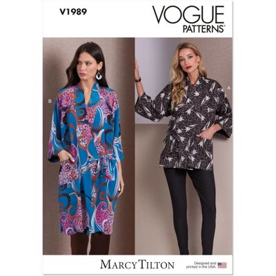 Vogue V1989A Kimono Jacket Sewing Pattern - Jacket Vogue V1989A Kimono Jacket Sewing Pattern - Jacket