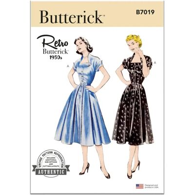 Butterick B7019K5 Vintage Dress - 1950s Style Butterick B7019K5 Vintage Dress - 1950s Style