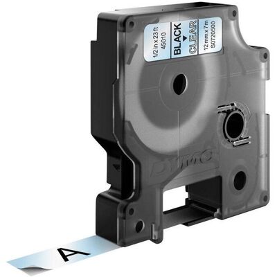 Ruban d'étiquetage Dymo D1 12mm - Noir sur Transparent - 7m - Publicité Ruban d'étiquetage Dymo D1 12mm - Noir sur Transparent - 7m - Publicité