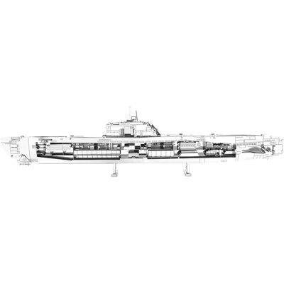 Metal Earth Deutsches U-Boot Typ XXI Modellbausatz - 3D Metall Puzzle Metal Earth Deutsches U-Boot Typ XXI Modellbausatz - 3D Metall Puzzle