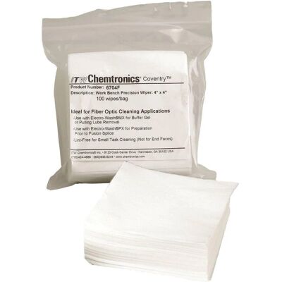 Chemtronics 6704F - Cleaning Wipes for Optical Fibers Chemtronics 6704F - Cleaning Wipes for Optical Fibers