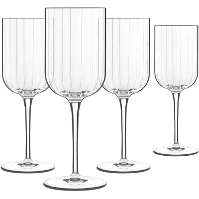 Luigi Bormioli Bach Fluted Red Wine Glass - Set of 4 Luigi Bormioli Bach Fluted Red Wine Glass - Set of 4