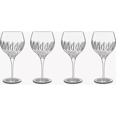 Luigi Bormioli Diamante Gin Glasses - Crystal Drinkware, 650 ml - Pack of 4 Luigi Bormioli Diamante Gin Glasses - Crystal Drinkware, 650 ml - Pack of 4