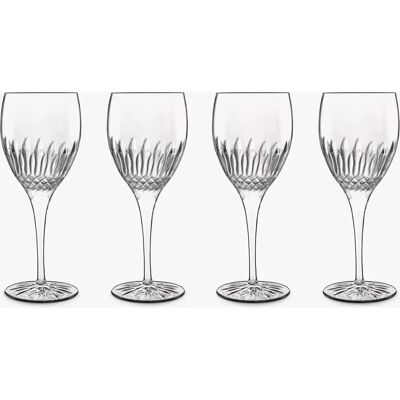 Luigi Bormioli Diamante Wine Glasses - Set of 4, 380ml - Wine Glasses Luigi Bormioli Diamante Wine Glasses - Set of 4, 380ml - Wine Glasses