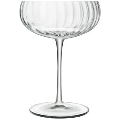 Luigi Bormioli Optica Fluted Champagne Coupe - 4 pcs, 303 ml Luigi Bormioli Optica Fluted Champagne Coupe - 4 pcs, 303 ml