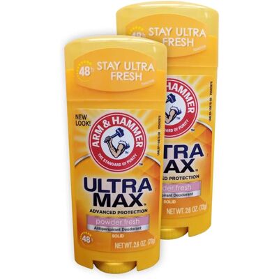 Arm & Hammer UltraMax Déodorant Solide pour Femmes, Frais en Poudre - Publicité Arm & Hammer UltraMax Déodorant Solide pour Femmes, Frais en Poudre - Publicité