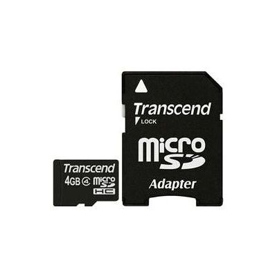 Transcend 4 GB MicroSDHC Klasse 4 - Speicherkarte Transcend 4 GB MicroSDHC Klasse 4 - Speicherkarte