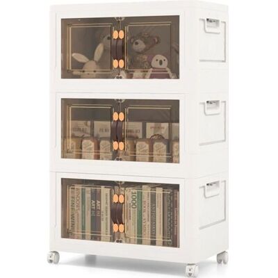 Costway Armario de Almacenamiento Apilable Blanco - Gran Capacidad Organizador Multiusos Costway Armario de Almacenamiento Apilable Blanco - Gran Capacidad Organizador Multiusos
