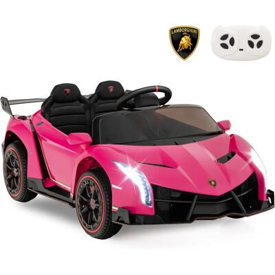 Coche Eléctrico Lamborghini 12V para Niños - Rosa - Vehículo Infantil Coche Eléctrico Lamborghini 12V para Niños - Rosa - Vehículo Infantil