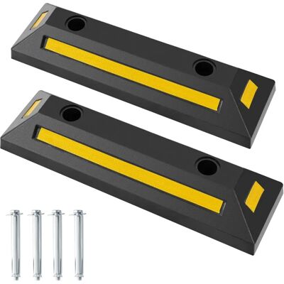 Costway Butée de Roue Caoutchouc 4T - Stationnement Butée de Roue - Publicité Costway Butée de Roue Caoutchouc 4T - Stationnement Butée de Roue - Publicité
