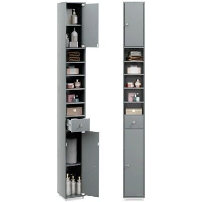 Costway Slim - 2 deuren - 1 lade - Bathroom cabinet Costway Slim - 2 deuren - 1 lade - Bathroom cabinet